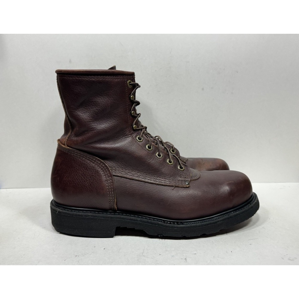 Carolina Grizzly Brown Hi Top Steel Toe Boots USA Made Men's Size 13 3E 8510